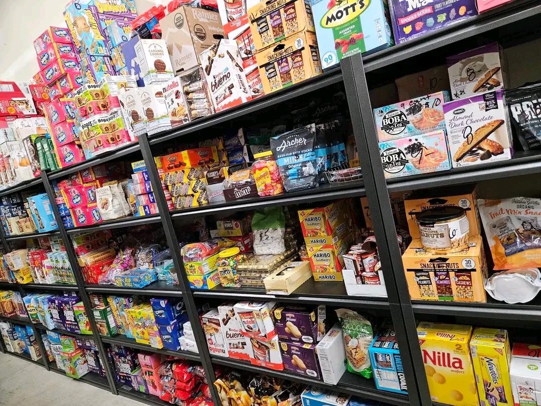 new stock of food, beverages and papers new stock of food, beverages and papers