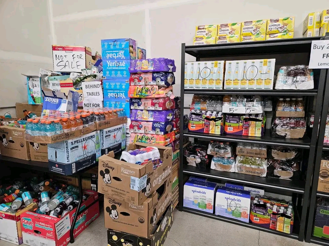 new stock of food, beverages and papers new stock of food, beverages and papers