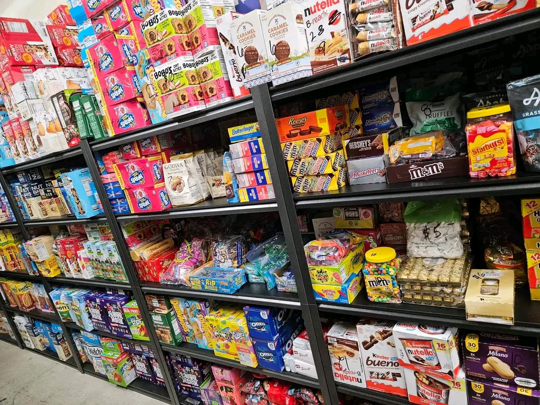 new stock of food, beverages and papers new stock of food, beverages and papers