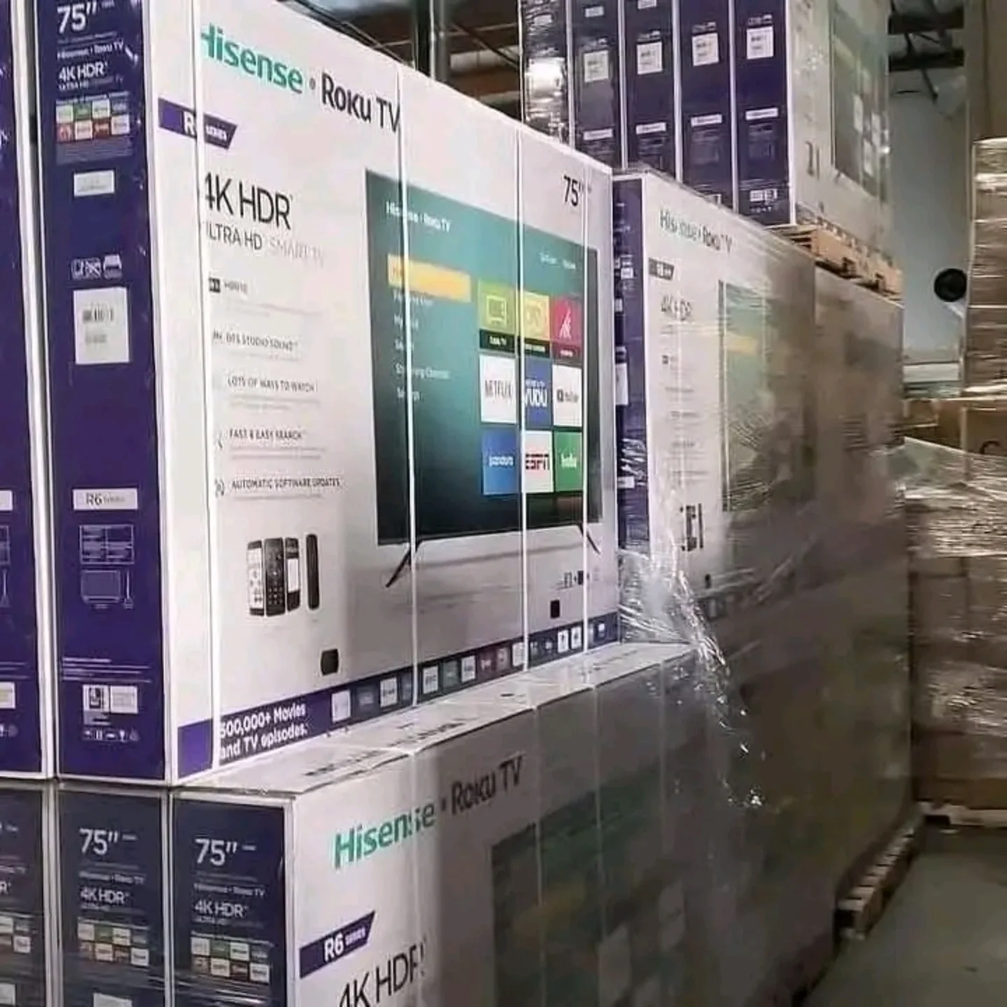 hisense smart 75″ 4k tv pallet hisense smart 75″ 4k tv pallet