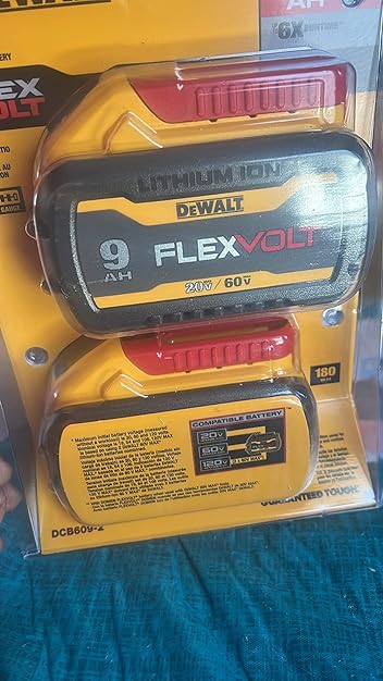dewalt dcb609 (1) 20v/60v max flexvolt 9 ah lithium ion battery dewalt dcb609 (1) 20v/60v max flexvolt 9 ah lithium ion battery
