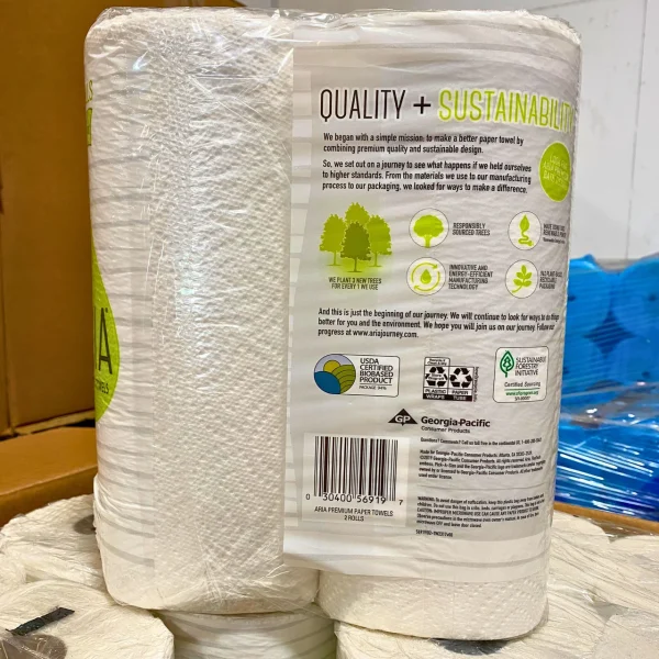aria toilet paper – 138 sht – 2 ply (192 pcs pallet) aria toilet paper – 138 sht – 2 ply (192 pcs pallet)