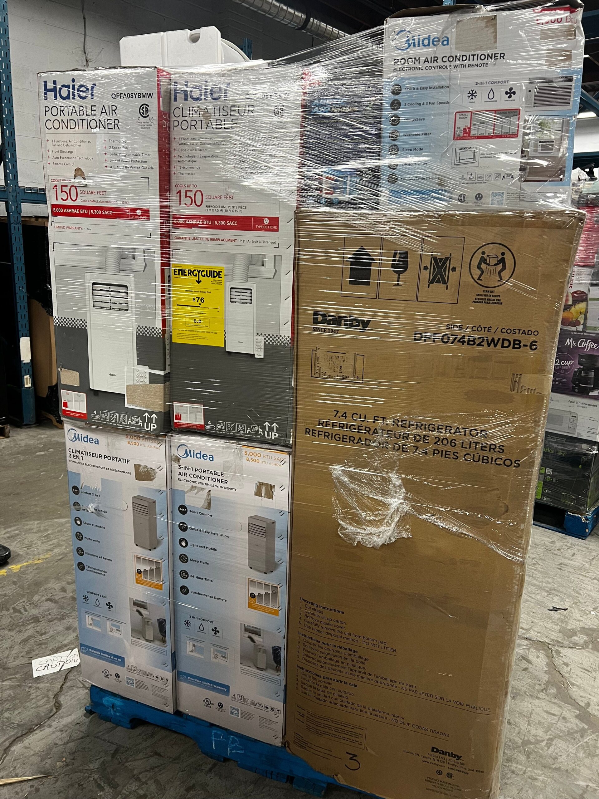 air conditioners pallet #3| liquidation pallet wholesale air conditioners pallet #3| liquidation pallet wholesale
