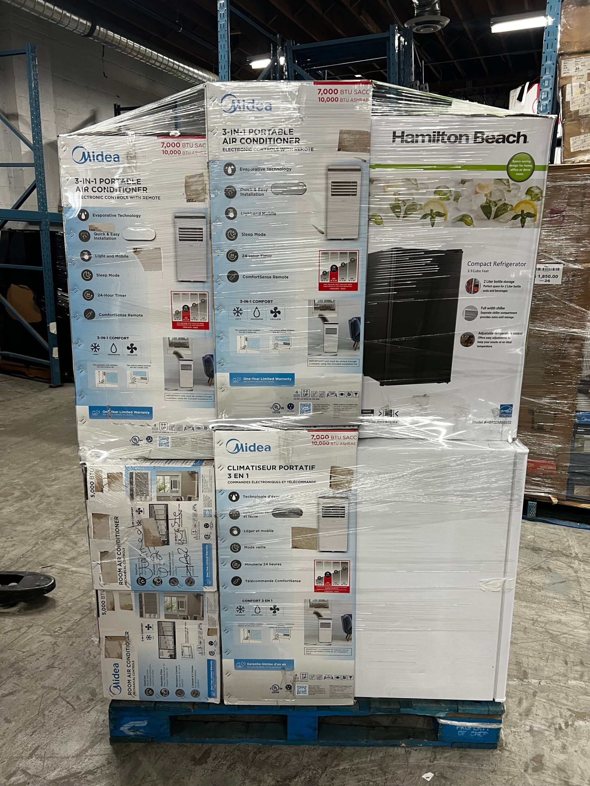 air conditioners pallet #7| liquidation pallet wholesale air conditioners pallet #7| liquidation pallet wholesale